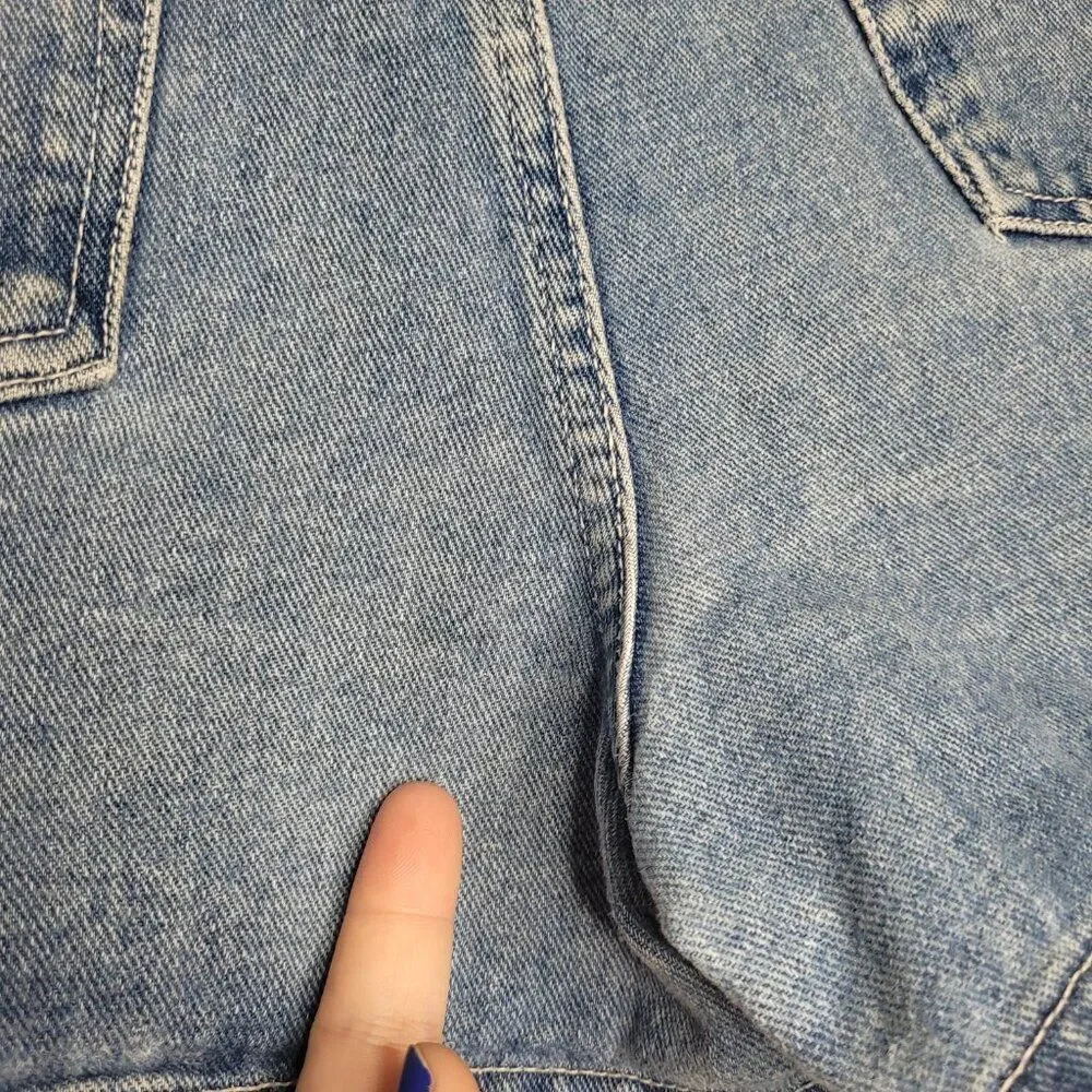 Vintage y2k 90s butterfly denim high rise shorts size 13/14 - Picture 7 of 8